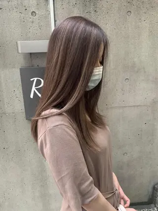 ミディアム カラー 西村あきや トレンド韓国ヘアのヘアスタイル
