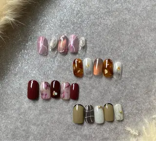 ショート カラー ネイル Nailsalon Calmeのネイルデザイン