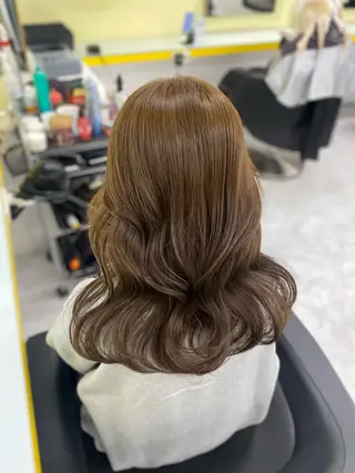 ミディアム カラー パーマ ヘアアレンジ メンズ キッズ 💖横浜ブリーチなし 💖MIHOのヘアスタイル