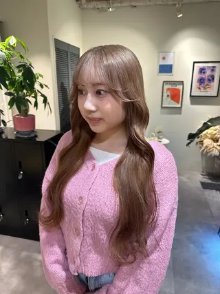 ロング カラー HANAME 原宿美容室のヘアスタイル
