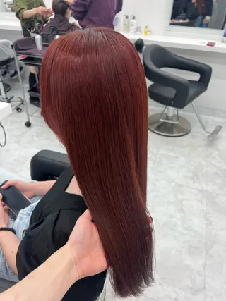 ロング カラー 💖似合わせカラー レイヤー💖縮毛矯正のヘアスタイル