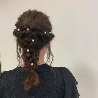セミロング ヘアアレンジ 【Sweep】おじま のぞみのヘアスタイル