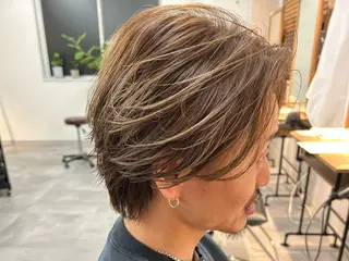 ショート カラー メンズ 🔥フェードカット/ パーマ特化🔥/森のヘアスタイル