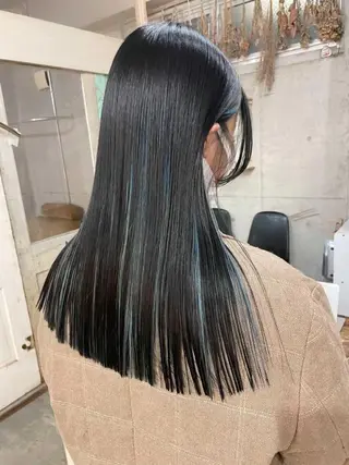 ロング カラー ヘアアレンジ キッズ デザインパーマ メンズカット 郁美のヘアスタイル