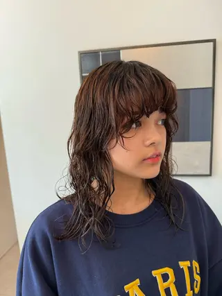 ミディアム UNFEIGNED02所属・カイ/名古屋・伏見 カットモデルのヘアスタイル