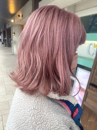 ミディアム カラー 限定1名撮影モデル 村中衣里のヘアスタイル