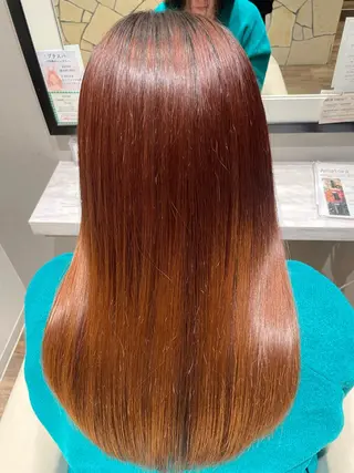 ロング パーマ k-twoたき✨艶感 カラー／美髪矯正のヘアスタイル