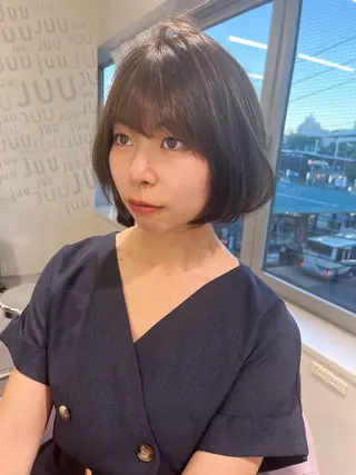 ショート カラー ヘアアレンジ レイヤー/髪質改善 縮毛/ハッシュカットのヘアスタイル