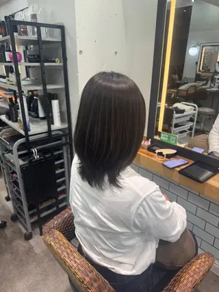 ミディアム 暖色カラー🤎Red Neo meiのヘアスタイル