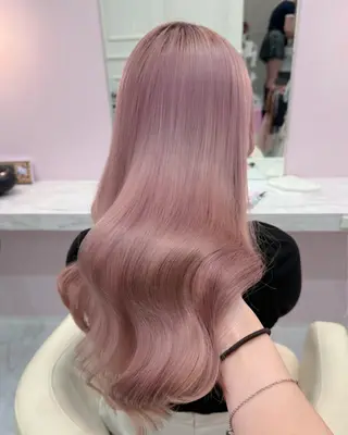 ロング カラー ハイトーンカラー💞 くるみ🎀のヘアスタイル