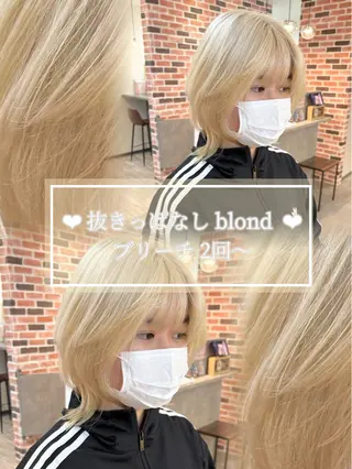 ミディアム カラー RINOSHORES所属・yume🫧 ハイトーン/ブリーチのヘアスタイル