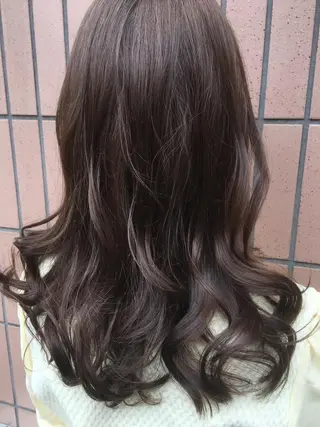 セミロング カラー パーマ ヘアアレンジ 【白髪ぼかし】 矢内　夏輝のヘアスタイル