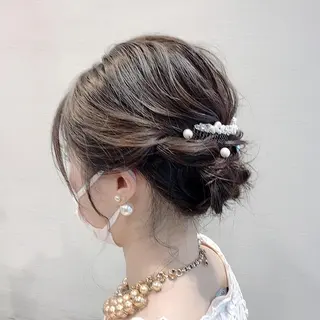 ロング ヘアアレンジ レイヤーカット顔周り /アレンジ伊藤彪真のヘアスタイル