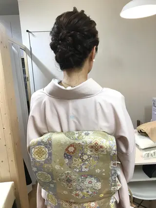 セミロング ヘアアレンジ 早朝✨ヘアセット 着付け/清水玲歌のヘアスタイル