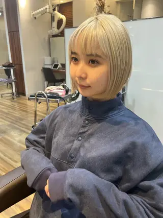 ショート カラー 池田理紗/ bob/メンズカットのヘアスタイル