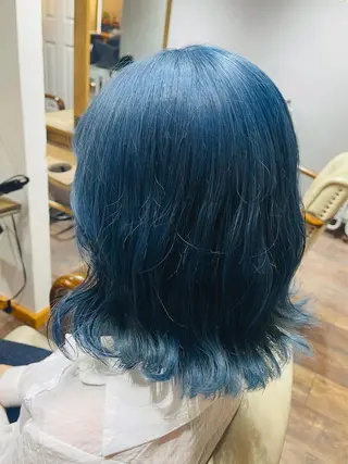 セミロング カラー 岩谷/ブリーチ 🪽透明感カラーのヘアスタイル