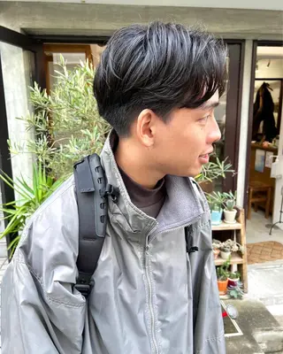ショート パーマ メンズ 木村陸弥🌿似合わせ 再現性メンズヘアのヘアスタイル