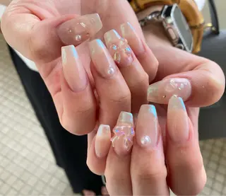 セミロング ネイル ✴︎ Delightのネイルデザイン