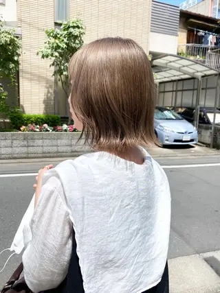 ショート カラー ボブ/ミニボブ 透明感カラーkadoのヘアスタイル