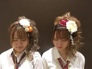 ロング カラー ヘアアレンジ きむえり/髪質改善 /うねり広がり改善のヘアスタイル