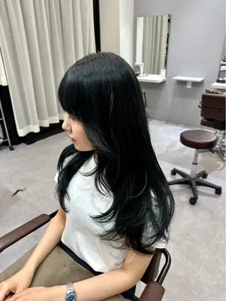 ロング 韓国風✨髪質改善✨ 縮毛矯正✨松浦知奈美のヘアスタイル