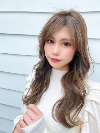 セミロング 韓国風ヘア✻透明感 カラー✻yukaのヘアスタイル
