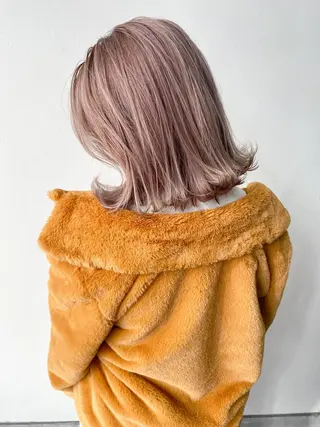 ミディアム 顔まわり／髪質改 善／白髪ぼかし／中山のヘアスタイル