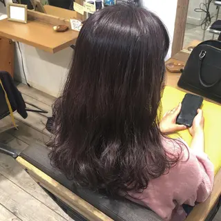 セミロング カラー ヘアアレンジ 顔周りカット・相談 レイヤーも◎しずくのヘアスタイル