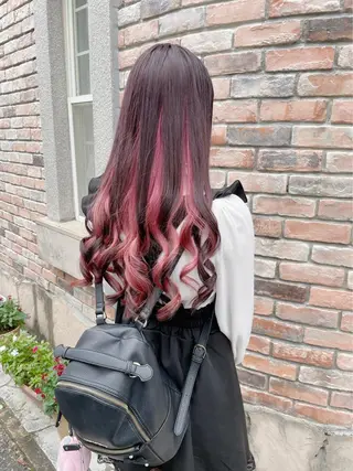 ロング カラー ヘアアレンジ 🩶【推しハイトーン 】yuzu🩶のヘアスタイル