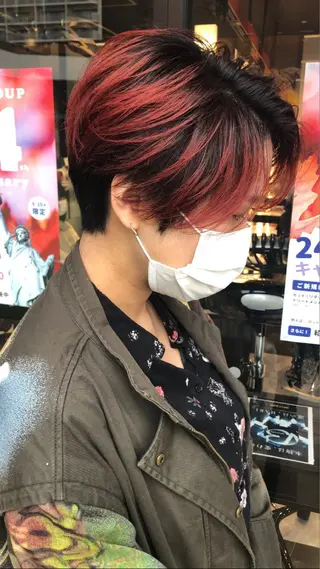 ショート カラー メンズヘア特化 崎田 成人のヘアスタイル