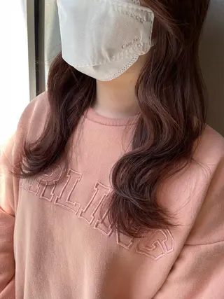 セミロング カラー 女性リピ90%🍨 🩷佐藤みずきのヘアスタイル