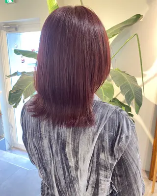 セミロング カラー 当日予約大歓迎💗 依田瑞希のヘアスタイル