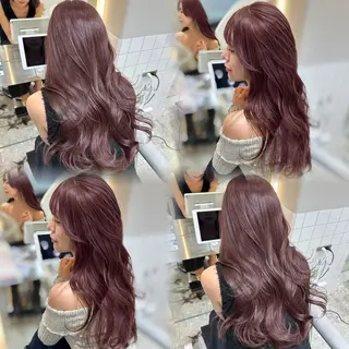 セミロング カラー 新宿/韓国風レイヤー 髪質改善/渋谷直樹のヘアスタイル