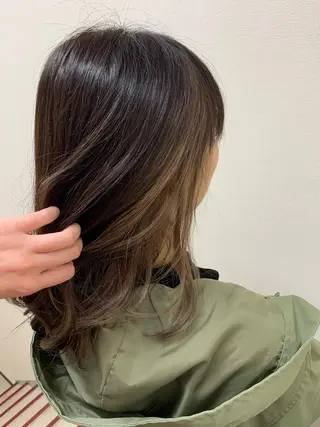 ミディアム 🫧透明感カラー🫧 美髪矯正🫧チサトのヘアスタイル
