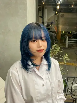 ミディアム BELO OSAKA カエデのヘアスタイル
