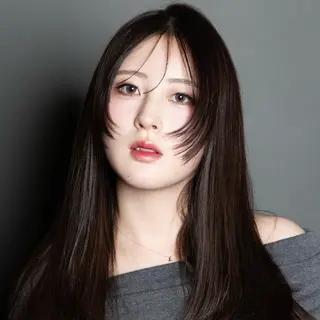 ロング カラー レイヤー/グレージュ メンズパーマのヘアスタイル