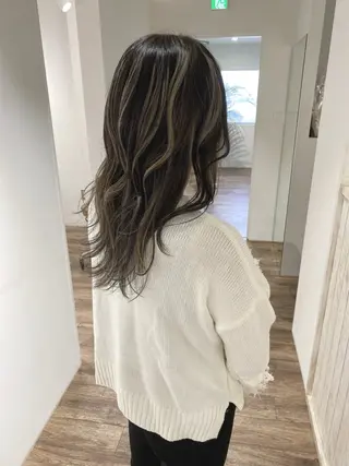 ロング カラー ハイライト⭐️上野 高広のヘアスタイル