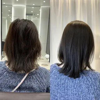 ミディアム EIGHT plum TOKIOリミテッドのヘアスタイル