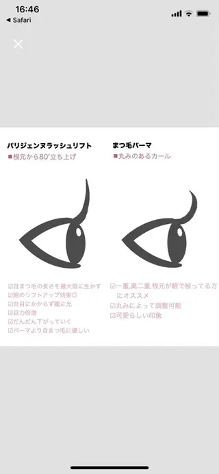 マツエク・マツパ ウエバヤシ チカのマツエク・マツパデザイン