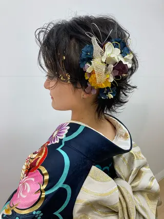 ヘアアレンジ あやかショート 白髪ぼかしのヘアスタイル