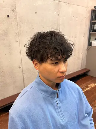 ミディアム パーマ メンズ メンズ特化美容師 /たけしのヘアスタイル