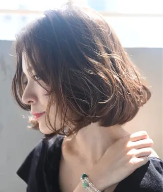 パーマ hoNua. 栄/透明感カラーのヘアスタイル