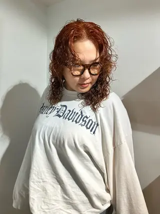 ミディアム カラー パーマ 🎀オイダイラ モモカ🎀のヘアスタイル