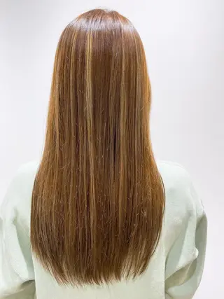 ロング カラー ハイライト⭐️上野 高広のヘアスタイル