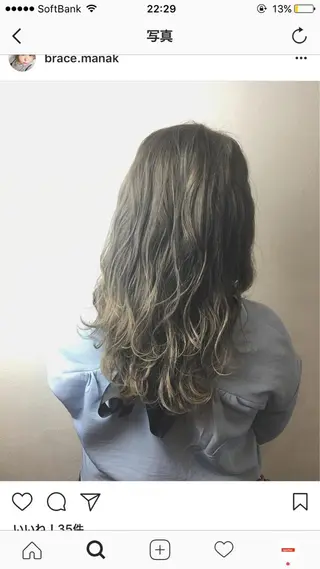 ロング カラー カラーモデル募集中 美容室ハピスのヘアスタイル