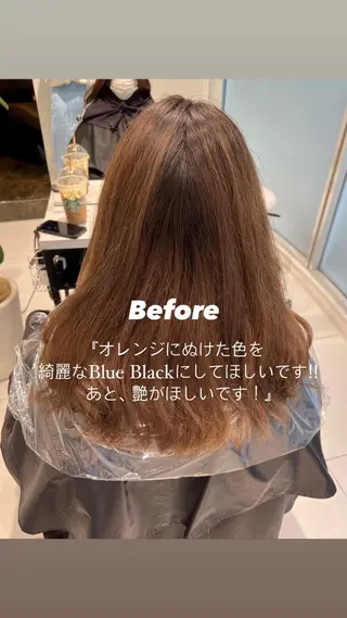セミロング カラー ヘアアレンジ ✨まとまるボブ/ 切りっぱなし/ユキナのヘアスタイル