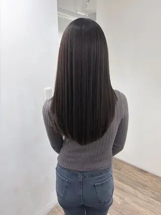 ロング パーマ ハイライト⭐️上野 高広のヘアスタイル