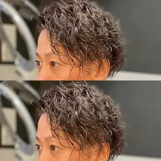 ショート パーマ メンズ メンズヘア特化 崎田 成人のヘアスタイル