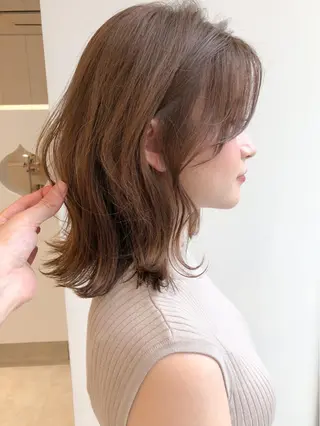 ミディアム カラー レイヤー×髪質改善✨ 渋谷/佐藤侑哉のヘアスタイル