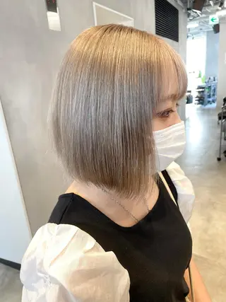ミディアム カラー ハイトーン×レイヤー ／遠藤将太のヘアスタイル
